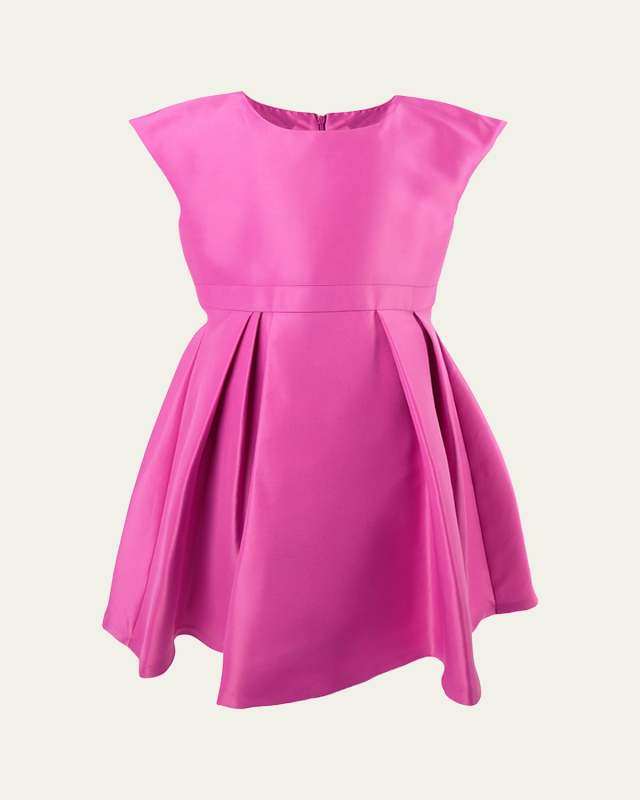 Girl's Elegant Glow Pleated Dress, Size 3T-12